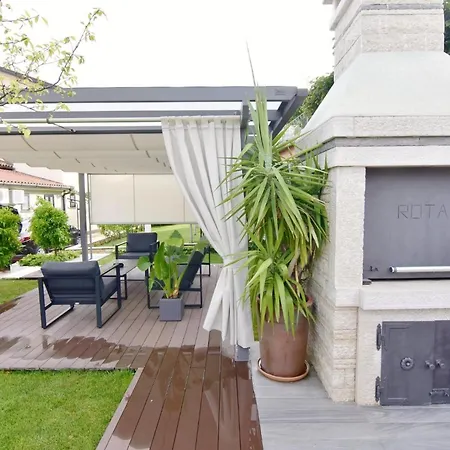 With Garden And Bbq In *